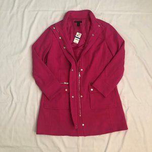 NEW INC Women`s XL Pink Coat Jacket